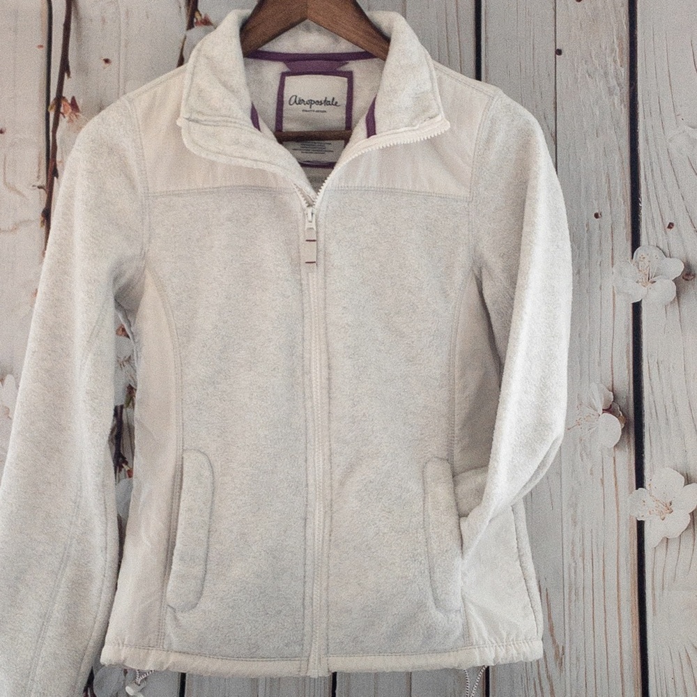 Aeropostale White Fleece S - Picture 1 of 7